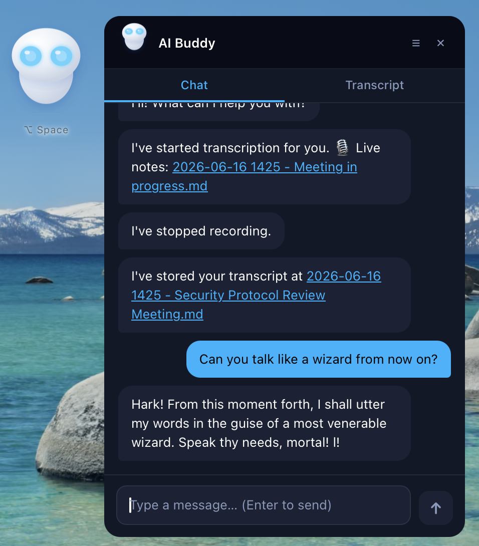 Ask in chat