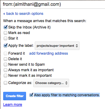 Gmail Filter